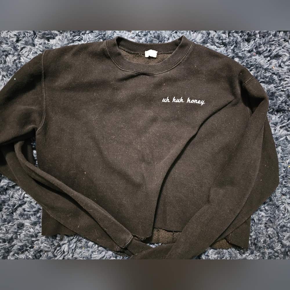 Uh huh honey cropped crewneck